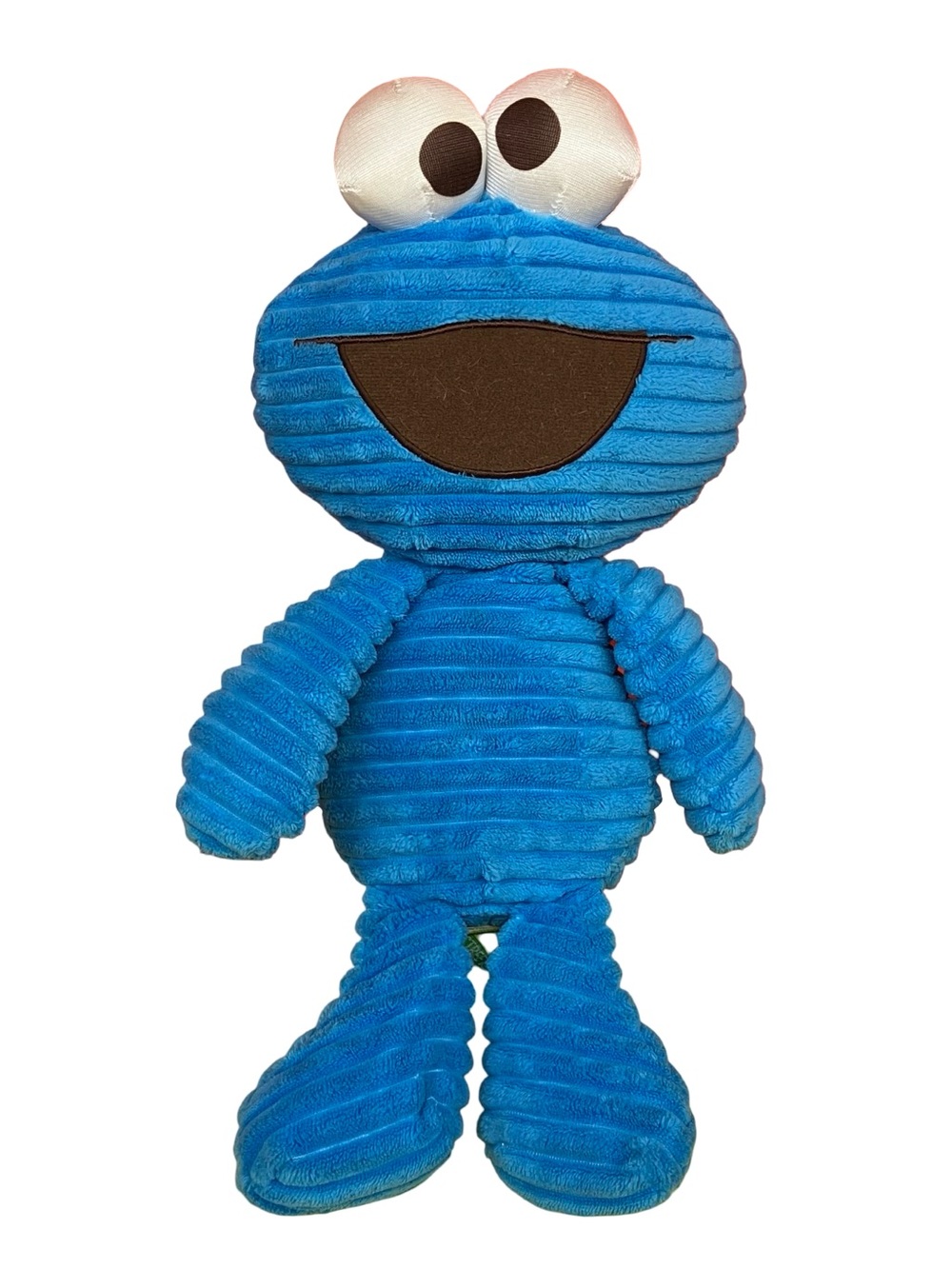 GUND Sesame Street Cookie Monster Cuddly Corduroy Plush 12” Blue Embroidered